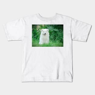 Samoyed puppy portrait Kids T-Shirt